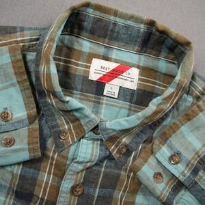 Best Made Co. Plaid Linen Cotton Elbow Patch Men L Long Sleeve Coatal Work Prep